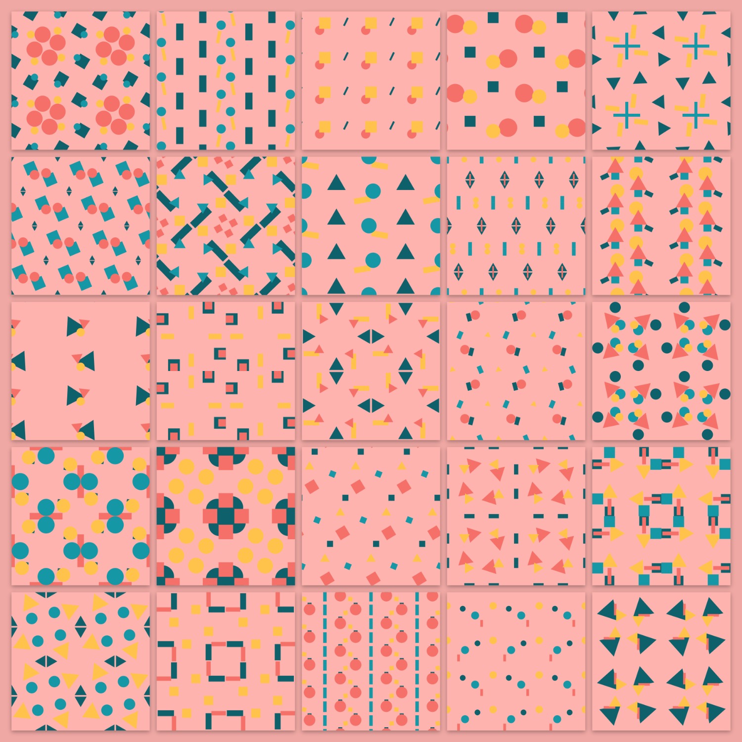 5 by 5 candy-floss pages on one sheet